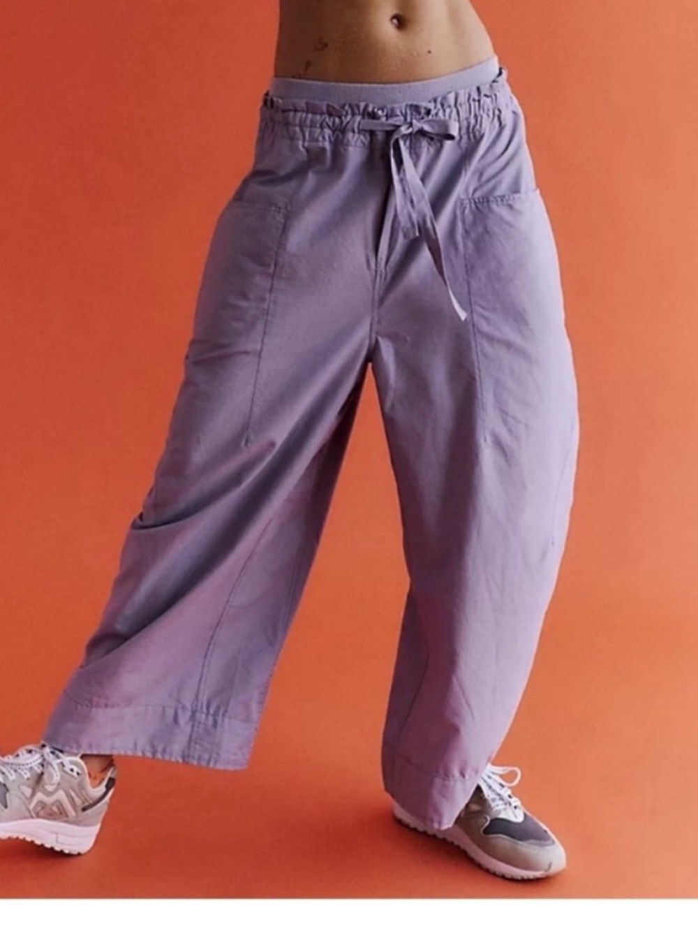 FP Movement XS Pants Fresh Start Platinum Grey (light purple) barrel wide leg